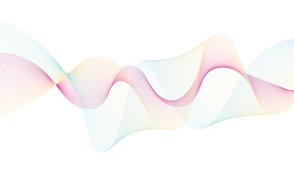Abstract wave element for design. Digital frequency track equalizer. Stylized line art background. Vector illustration
