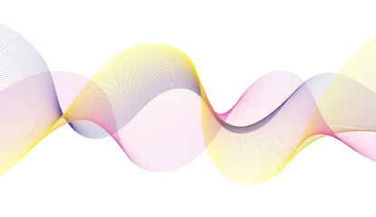 Abstract wave line. Digital frequency equalizer. digital Stylized line art background. Vector