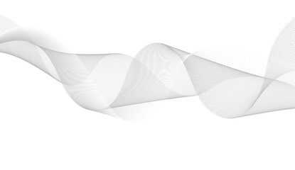 Abstract wave line on white background. Digital frequency equalizer. digital Stylized line art background. Vector