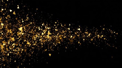 Generative AI particle background in gold, designed for wallpapers, promotions, and contemporary applications.