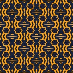 Abstract golden damask seamless pattern with vintage floral ornament illustration for textile, wallpaper, tile, and backdrop design