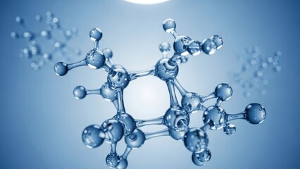 Molecular structure with transparent background