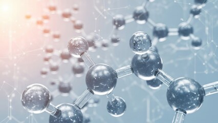 Molecular structure with transparent background