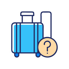 Lost Luggage Inquiry Illustration with Question Mark Design