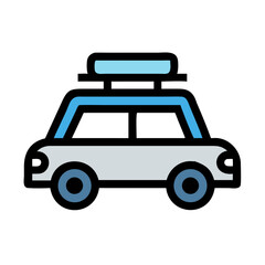 Simple flat design vector illustration of a generic car