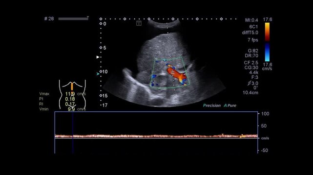 ultrasonography of portal vein in cirrhotic patient