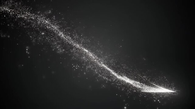 静かに沈む白粒子が描く喪失と哀愁の曲線