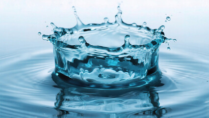 Water droplet splash forming crown