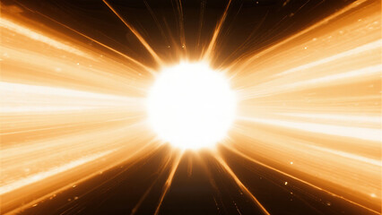 Bright light burst with radiating beams