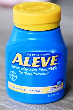 Aleve, nonsteroidal anti-inflammatory drug manufactured by Bayer Consumer Health LLC