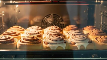 Freshly baked cinnamon rolls, a warm and inviting treat - Powered by Adobe