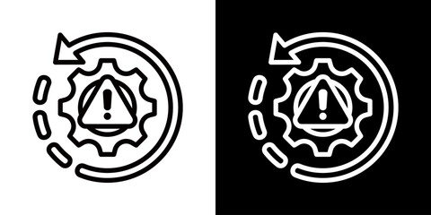 Recovery Icon Of Flat Black And White Style 