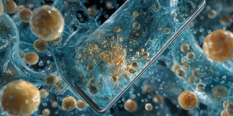 Advanced microbiology laboratory equipment featuring bioreactors, fluorescence microscopy, molecular diagnostics, PCR automation, and contamination control systems