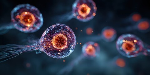 Advanced fluorescence microscopy system with high-resolution confocal imaging, digital automation, biomolecular assay integration, and nanotechnology-enhanced detection for cellular diagnostics