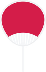 Plastic Hand Fan Flat Illustration. Clean Icon Design Element on Isolated White Background