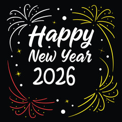 Stylized festive new year s eve celebration graphic with abstract elements