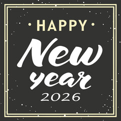 Stylized happy new year 2018 text graphic with festive colors