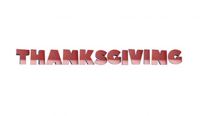 Thanksgiving Text Isolated On White Background