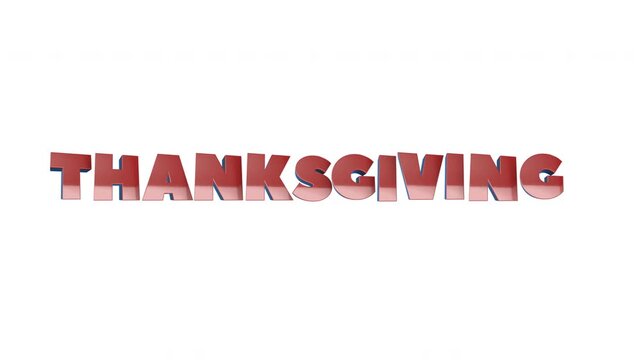Thanksgiving Text Isolated On White Background