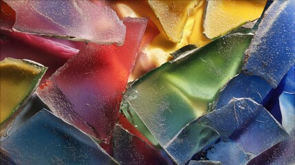 Colorful Abstract Glass Shards Background Texture