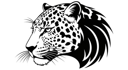 Fierce Jaguar Head Mascot Logo Powerful Sports Team Emblem Vector Graphic Design (100 characters)