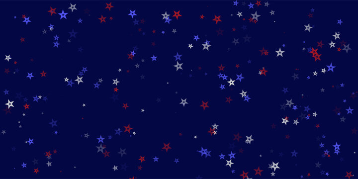 Festive American Holiday Celebration Stars Dark Blue Background