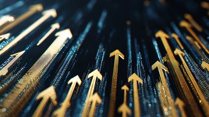 global investment growth multi arrows rising, macro finance visualization