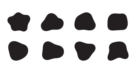 Flowing soft blobs, abstract oval forms, wavy doodle curves, liquid round shapes, and organic bubble frames blend into a smooth vector background with trendy fluid design elements.