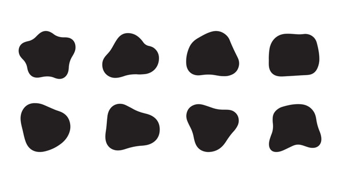 Flowing soft blobs, abstract oval forms, wavy doodle curves, liquid round shapes, and organic bubble frames blend into a smooth vector background with trendy fluid design elements.