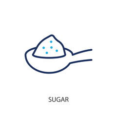 Sugar thin line icons. Original vector illustration.