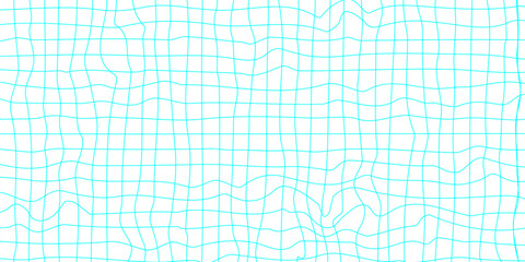 Abstract doodle style groovy checker line hand drawn texture backdrop grid pattern with colors and texture background, white and cyan line drawing on decoration minimalist design with textured look.