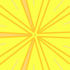 Yellow radial burst background with orange star center