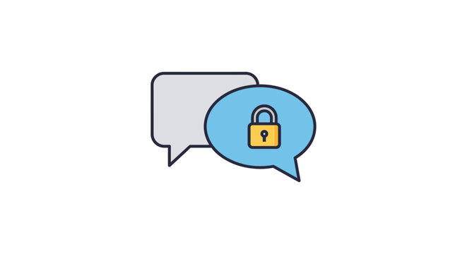 secure communication encrypted chat with data protection ensuring privacy suitable for technology articles and cyber security awareness campaigns.