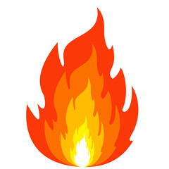 Fire emoji vector symbol sign in flat style. vector illustration of flame	