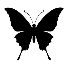 A simple  silhouette of a butterfly background