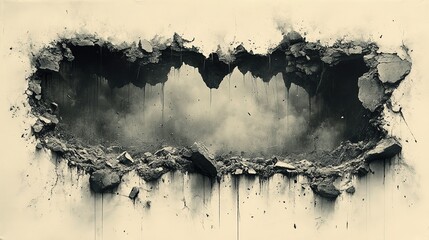 Black-white wall hole texture abstract decor with industrial style texture, commercial material, modern home wall art, ad poster background