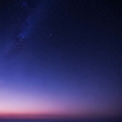 Fototapeta premium Vast Night Sky with Faint Stars and Horizon Glow.