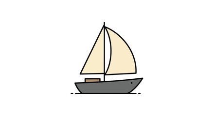 sailboat illustration a charming vessel sailing peacefully ideal for maritime themes promoting relaxation leisure and nautical adventures in simplicity