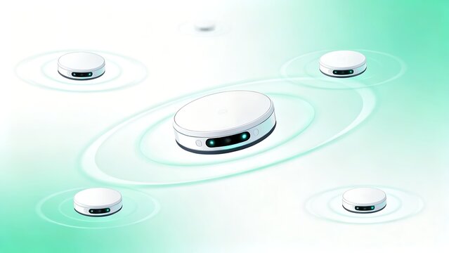 Generative AI smart network devices facilitating interconnected data flow.