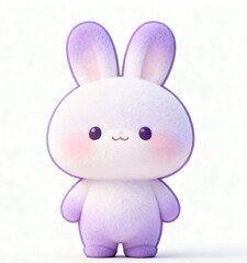 Ilustrasi vektor kelinci bayi pastel yang lucu dengan latar belakang putih