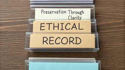 Organizational System for Record Keeping with Labels Highlighting Ethical Record Preservation Through Clarity