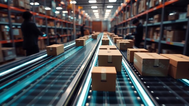 Generative AI: Automated warehouse package flow efficiency.