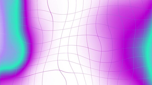 Abstract Gradient Grid Distortion with Neon Glow Effects.