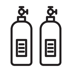 Oxygen icon in vector illustration