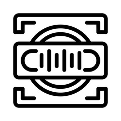 Abstract black audio waveform in a square frame with circles, perfect for music and soundrelated designs like album covers or posters.
