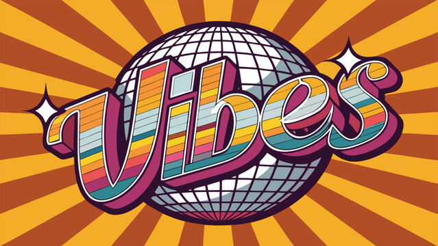 Vibes Retro Disco Ball 3D Text Effect
