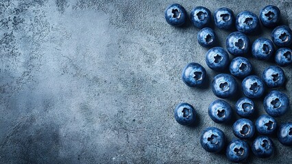 blueberry fruits isolated on concrete stone background