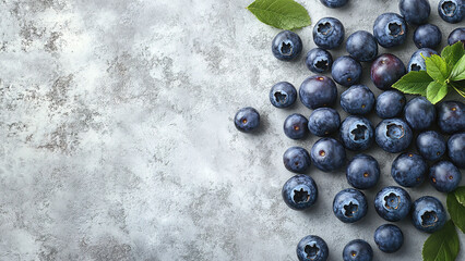 blueberry fruits isolated on concrete stone background