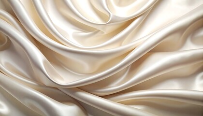 Obraz premium Smooth cream silk fabric with soft folds and natural shadows creates an elegant and timeless backdrop.