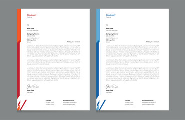 Letterhead template a4 editable modern corporate business letterhead deaign template